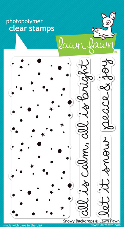 Lawn Fawn Snowy Backdrops 4X6 Clear Stamp Set