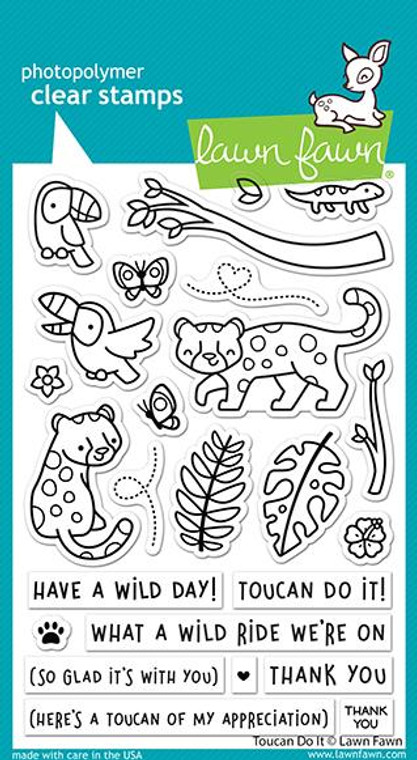 Lawn Fawn Toucan Do It 4X6 Clear Stamp Set