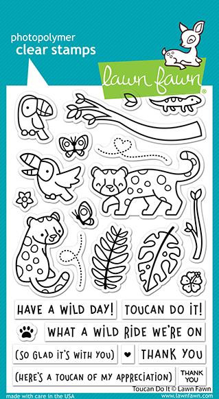 Lawn Fawn Toucan Do It 4X6 Clear Stamp Set