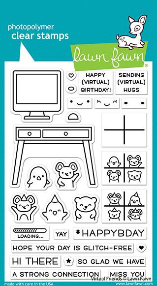 Lawn Fawn Virtual Friends 4X6 Clear Stamp Set
