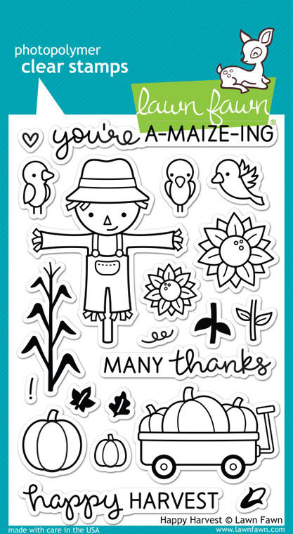Lawn Fawn Happy Harvest 4X6 Clear Stamp Set