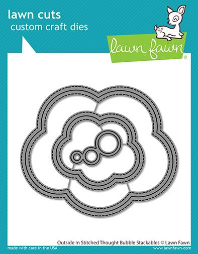Lawn Fawn Outside In Stitched Thought Bubble Stackables Custom Craft Dies