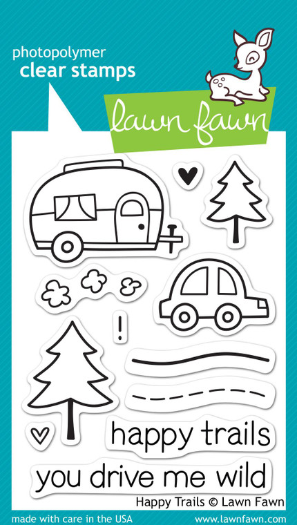 Lawn Fawn Happy Trails 3X4 Clear Stamp Set