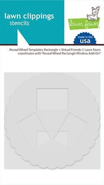 Lawn Fawn Reveal Wheel Templates: Rectangle + Virtual Friends Lawn Clippings
