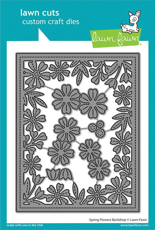 Lawn Fawn spring flowers backdrop dies
