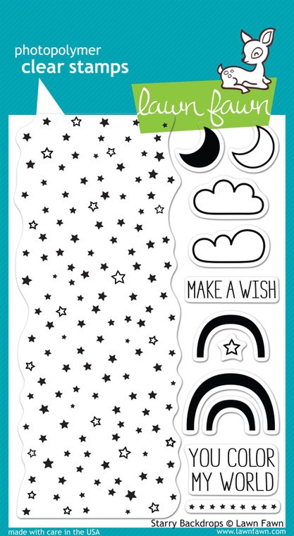Lawn Fawn Starry Backdrops 4X6 Clear Stamp Set