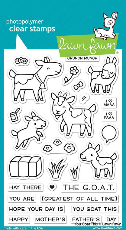 Lawn Fawn you goat this 4x6 clear stamp set