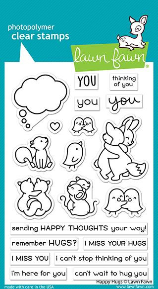 Lawn Fawn Happy Hugs 4X6 Clear Stamp Set