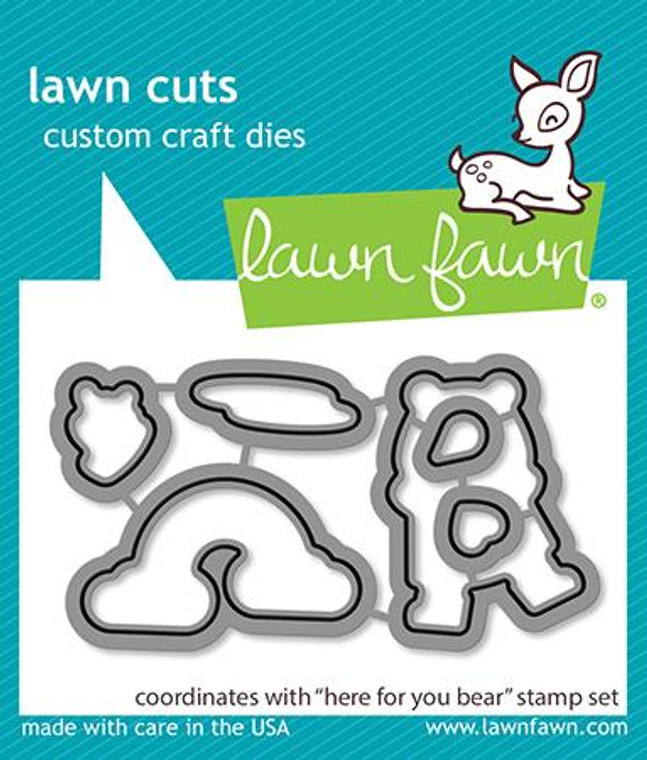 Lawn Fawn Here For You Bear - Lawn Cuts 3X4 Clear Stamp Set