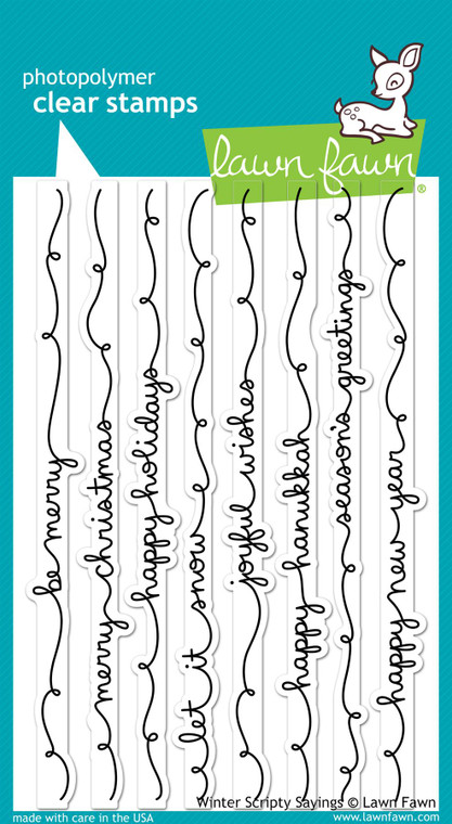 Lawn Fawn Winter Scripty Sayings 4X6 Clear Stamp Set