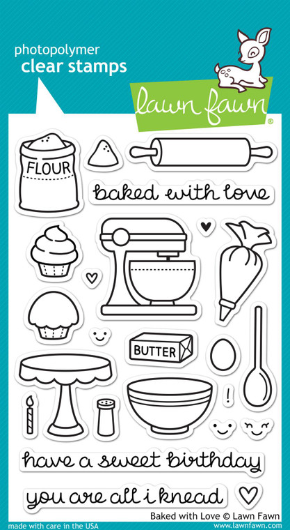 Lawn Fawn Baked With Love 4X6 Clear Stamp Set