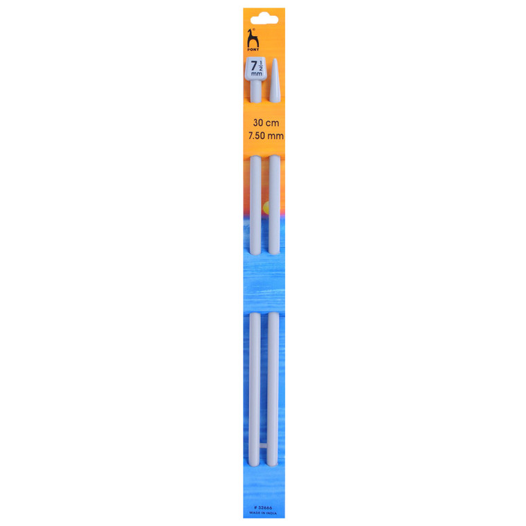 Pony Classic Knobbed Knitting Pins Needles 7.5mm x 30cm