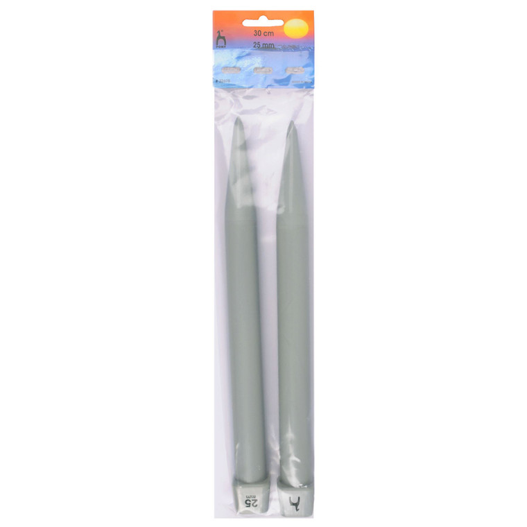 Pony Classic Knobbed Knitting Pins Needles 25mm x 30cm