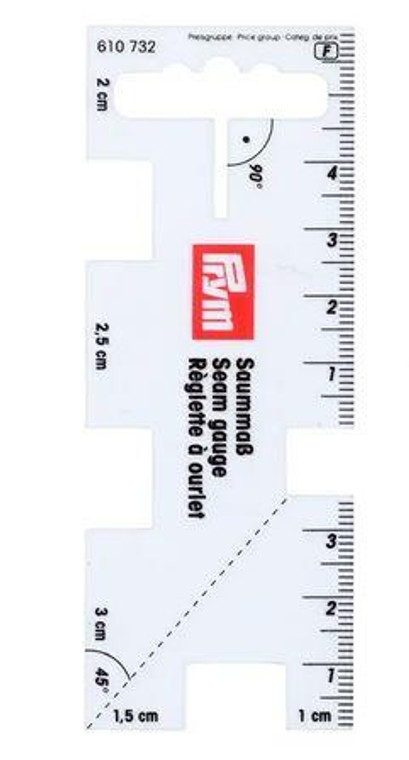 Prym Transparent Seam and Hand Gauge 4cm x 10.5cm