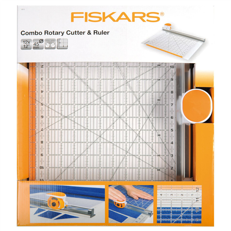 Combo Rotary Cutter & Ruler: 12"x 12". Damaged packaging.