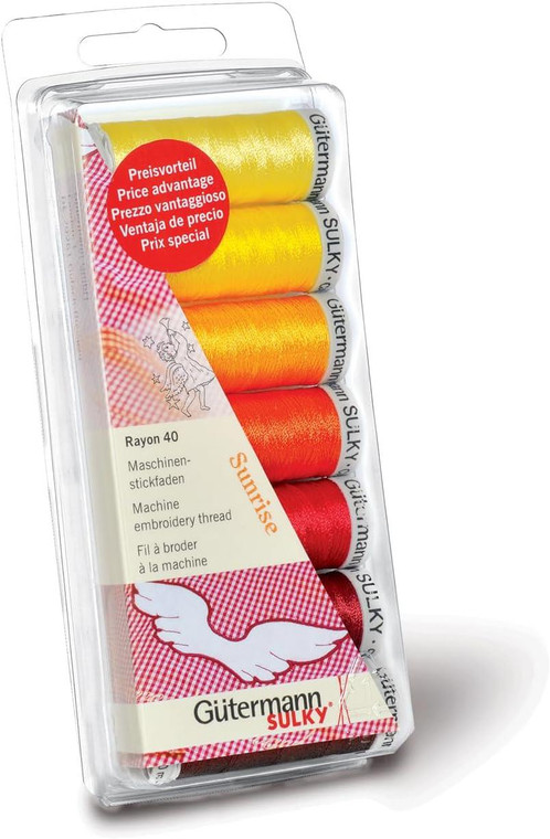 Gutermann Thread Set: Rayon 40: 7 x 200m: Sunrise