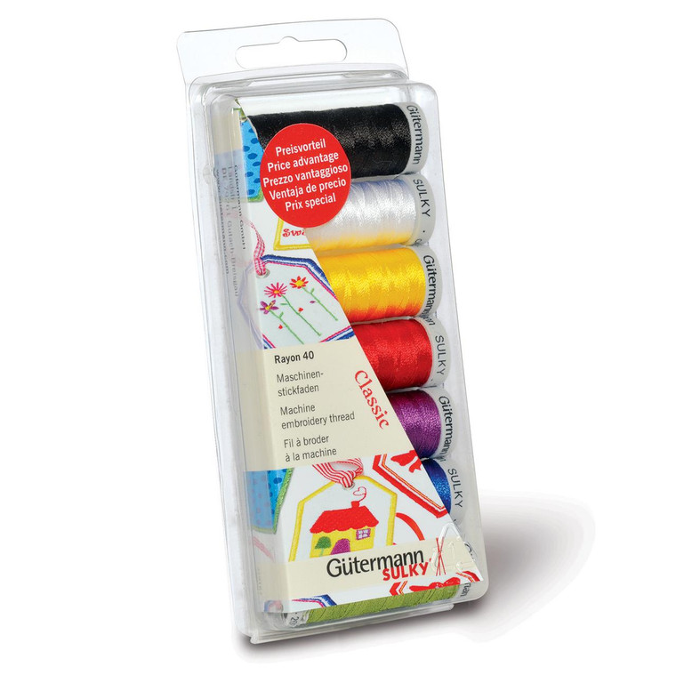 Gutermann Thread Set: Rayon 40: 7 x 200m: Classic