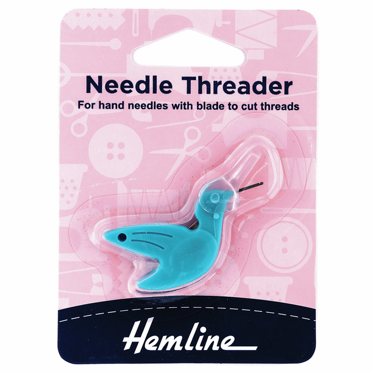 Hemline Hummingbird Needle Threader with thread cutter 1 pc