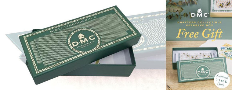 DMC Limited Edition Nostalgic Box “Bibliothèque 2025” with skeins inside DMC Limited Edition Nostalgic Box “Bibliothèque 2025” with skeins inside