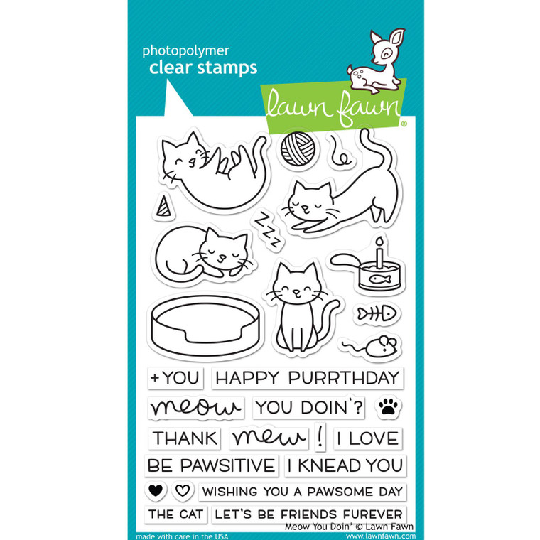 Lawn Fawn Meow You Doin Stamps