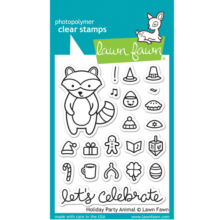Lawn Fawn Holiday Party Animal Stamps