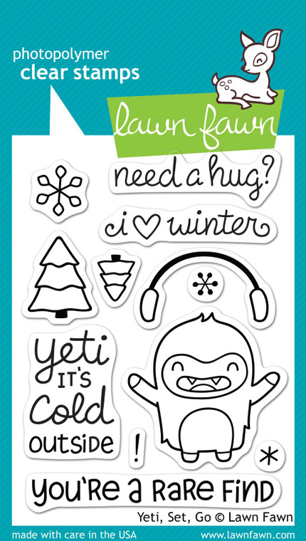 Lawn Fawn Yeti Set Go Stamps