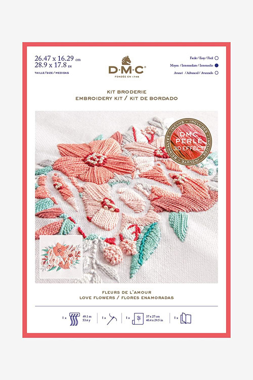DMC Embroidery Kit Love Flowers Crafty Critters