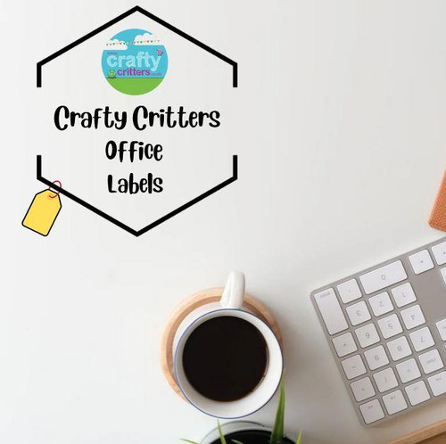 Mini office labels, available in different colours - Crafty Critters