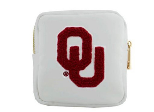 Capri Designs - Varsity Patch Accessory Pouch University of Oklahoma RVPNYL-OKC