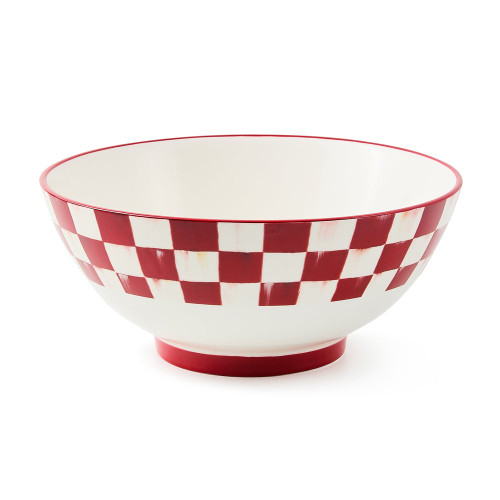 MacKenzie-Childs - Serving Bowl - Cherry Check