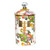 MacKenzie Childs Enamel Canister White Flower Market Medium