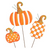 The Round Top Collection - Orange Patterned Pumpkins S/3