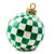 MacKenzie-Childs - Dark Green Check Tabletop Ornament