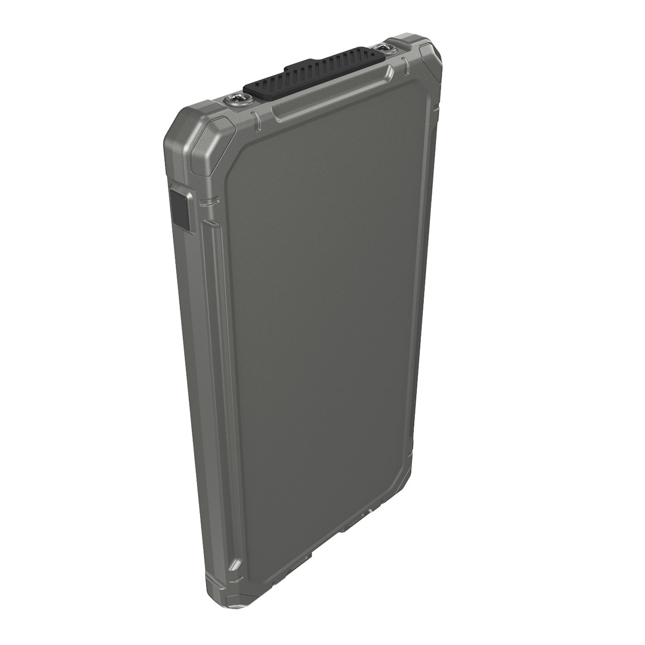 Solar Charging Power Bank Back Grey