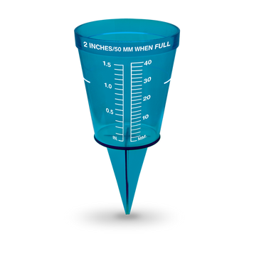 Blue Rain Gauge