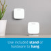 Use included stand or hardware to hang Use included stand or hardware to hang