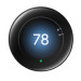 Nest Learning Thermostat Polished Obsidian front view set to 78 cooling