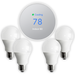 Nest Thermostat and a 4 pack of A19 9W LED bulbs Nest Thermostat and a 4 pack of A19 9W LED bulbs
