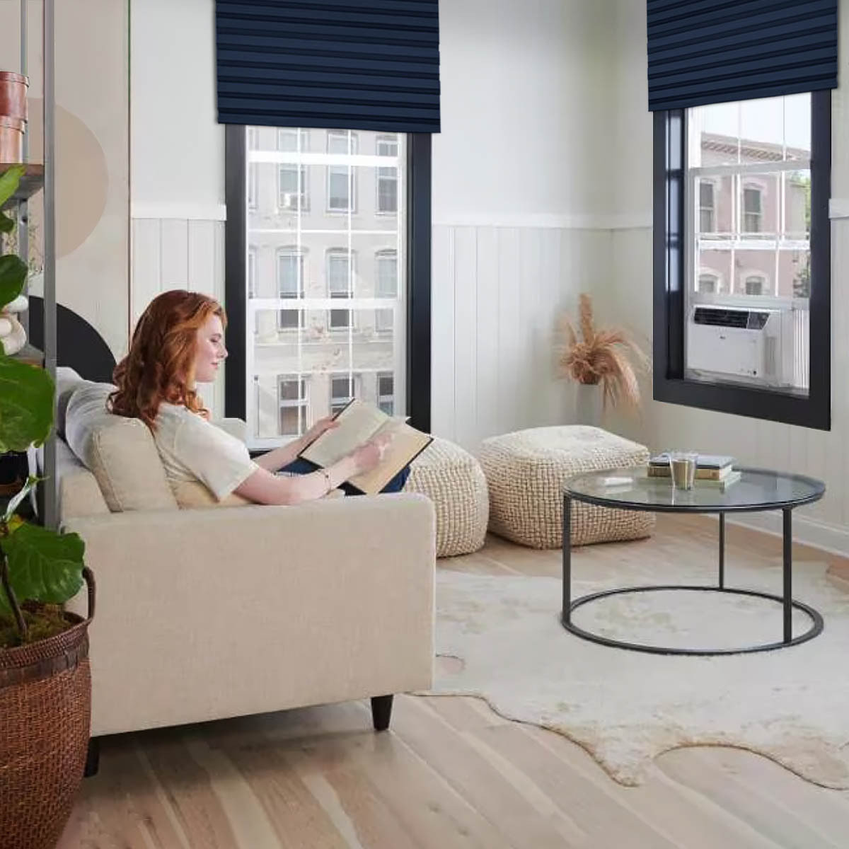 AC window unit in living room