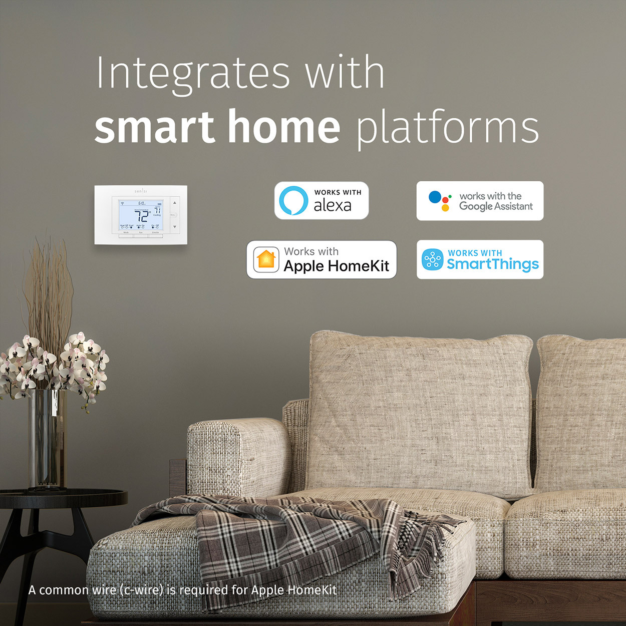 Integrates with smart home platforms