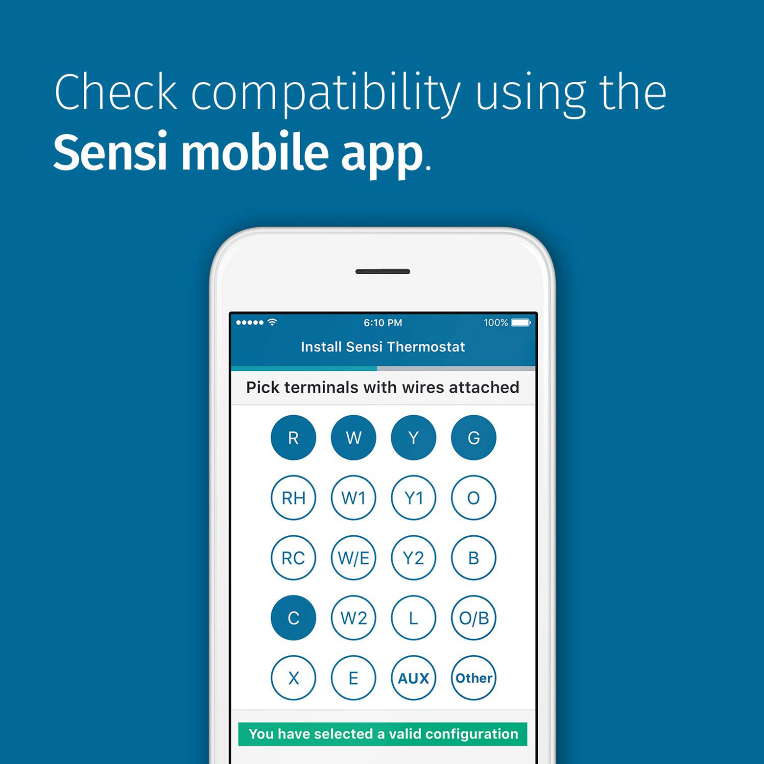 Check compatibility using the Sensi mobile app