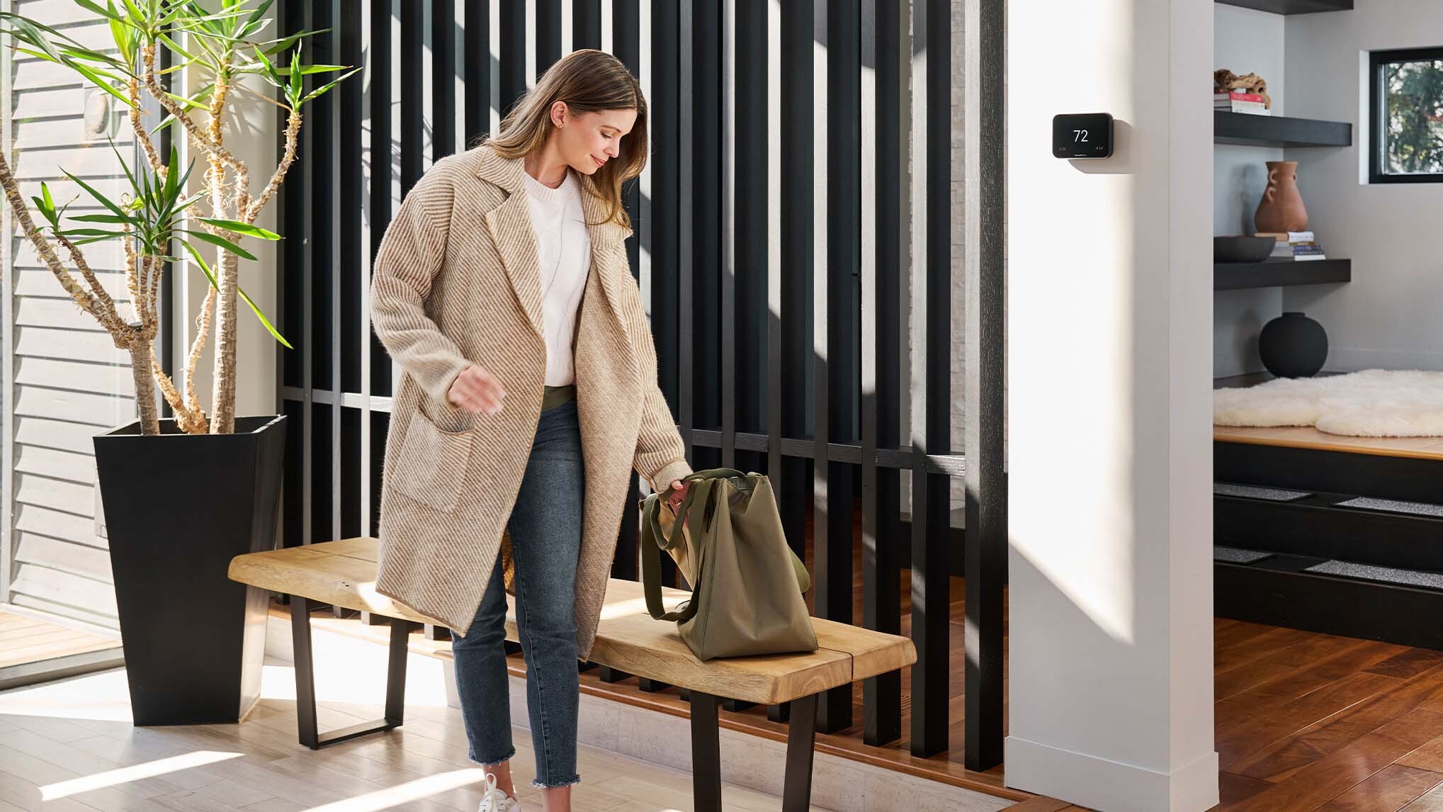 Person arriving home