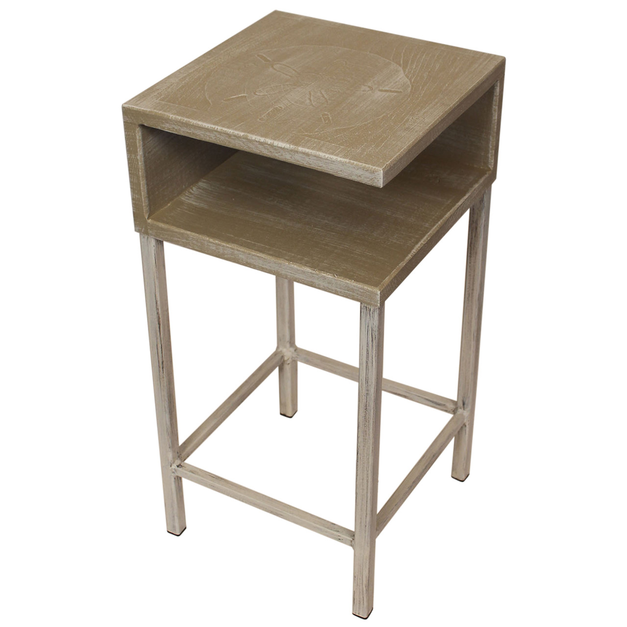 Coastal Tables Sand Dollar Drink Table Bella Coastal Decor