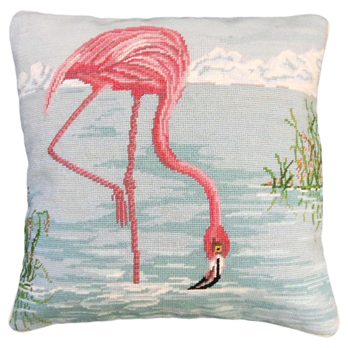 Ruffled Flamingos Pillow OUT OF STOCK Bella Coastal Decor