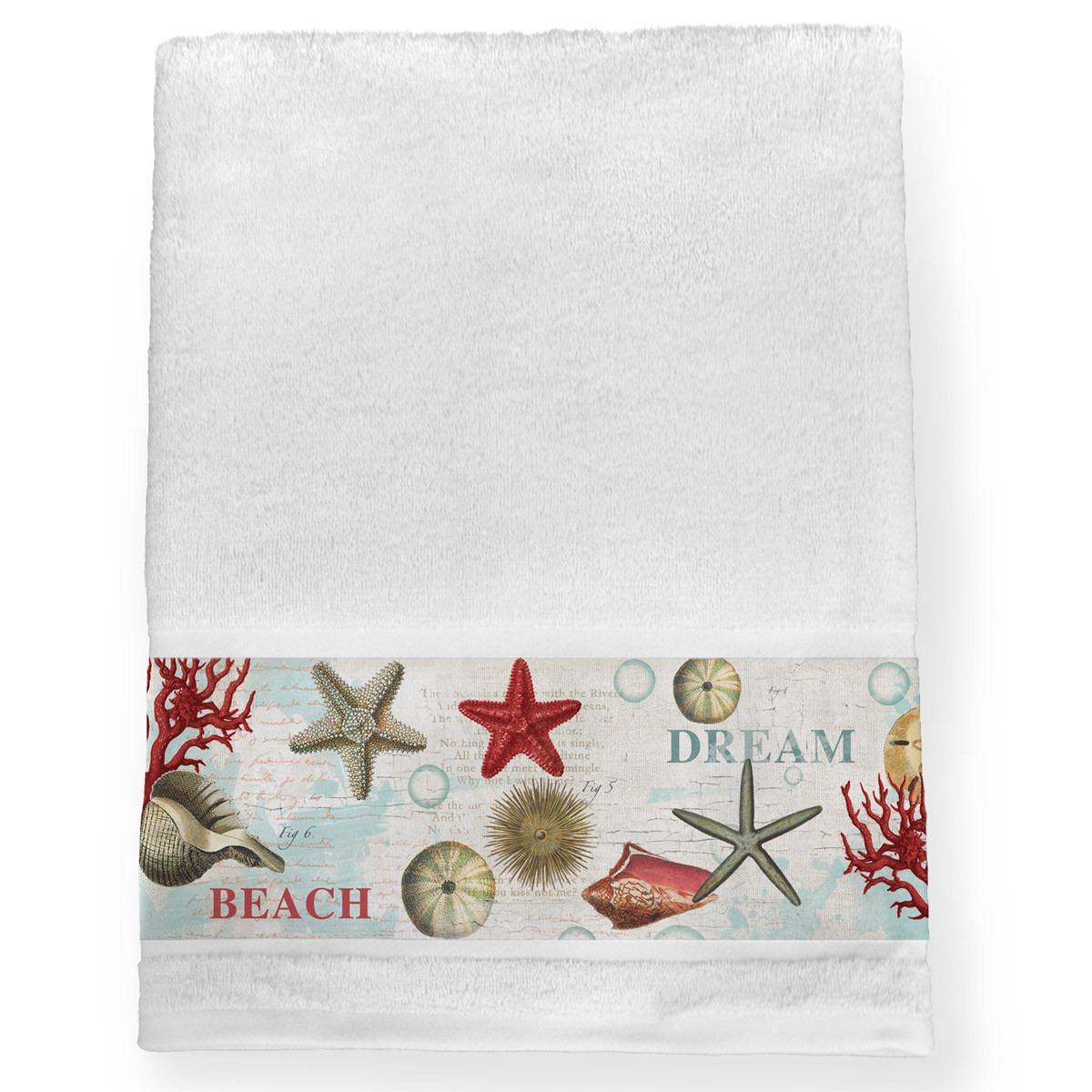 BeachThemed Hand TowelsSet of 2 Nautique Dream Hand Towels Bella