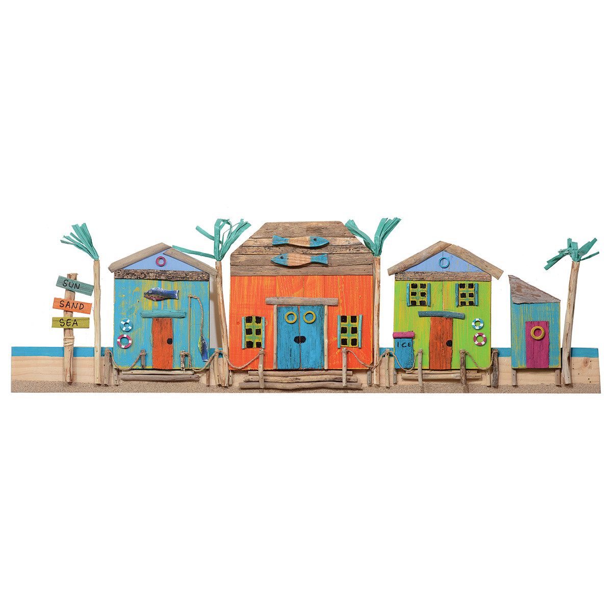 Caribbean Village Wall Art Bella Coastal Decor
