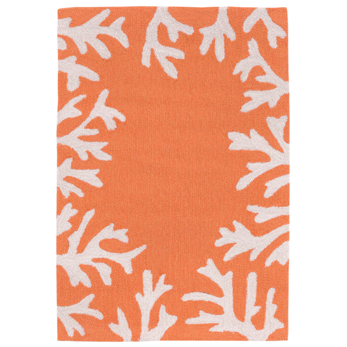 Barrier Reef Orange Indoor/Outdoor Rug 20 x 30 Bella Coastal Decor