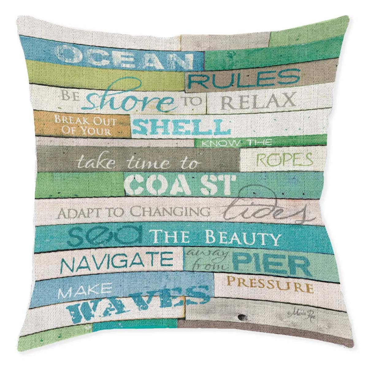 Rules of the Sea Pillow Bella Coastal Decor