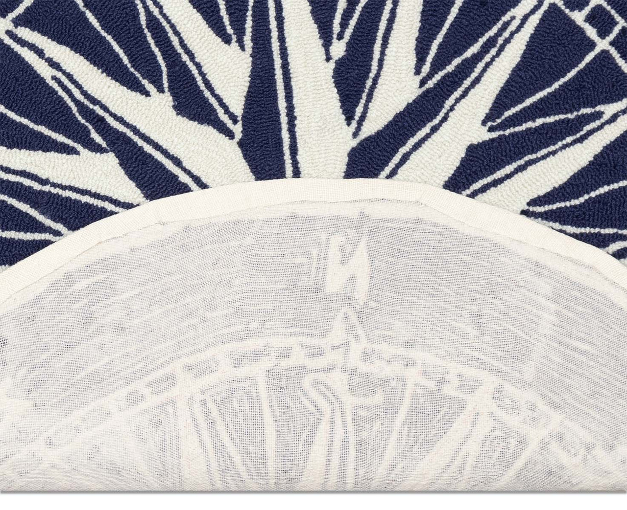 Ocean Explorer Navy Compass Rug - 5 Ft. Round | Bella Coastal Decor