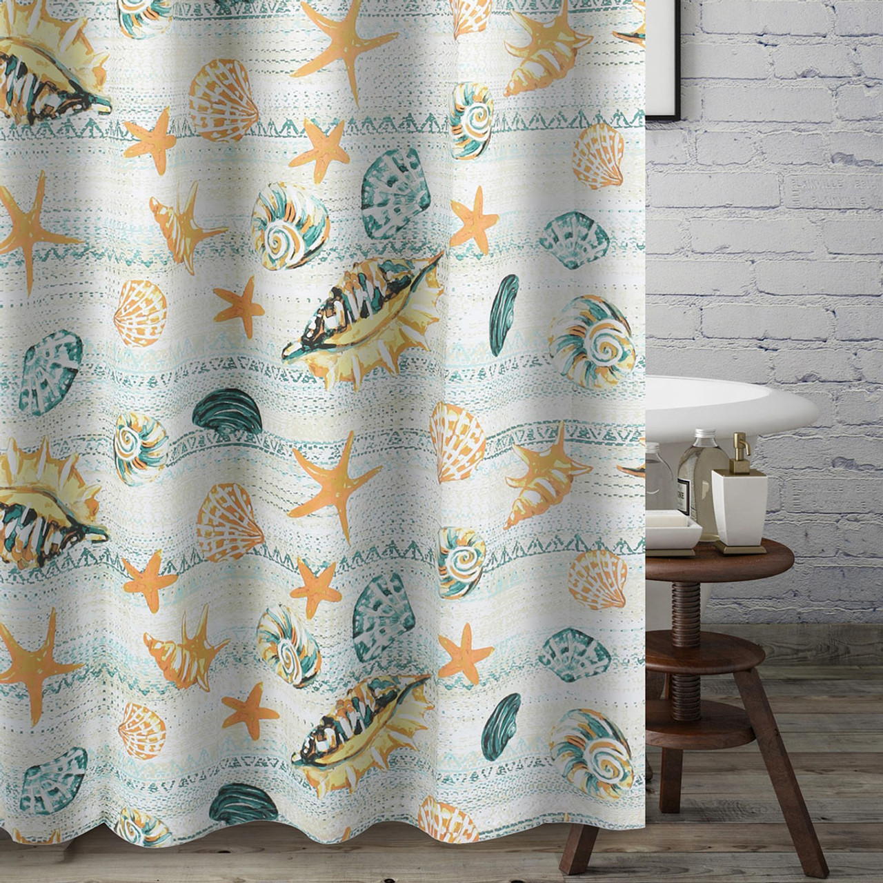 Jade Beach Shower Curtain | Bella Coastal Decor